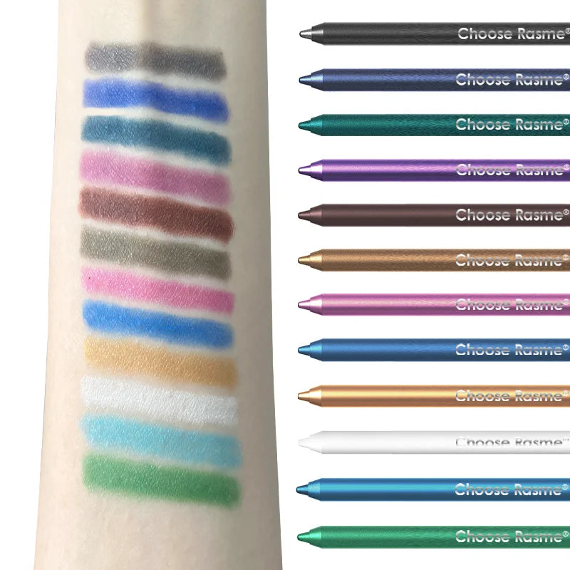 Set of 12 glitter eye pencils, choose rasme